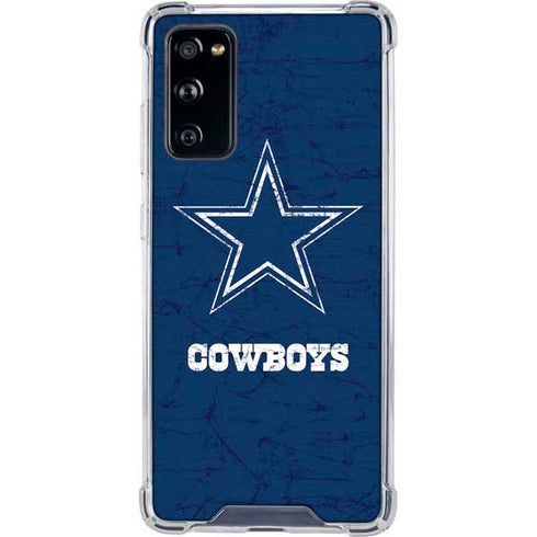 NFL Dallas Cowboys Distressed Galaxy S20 FE Clear Case